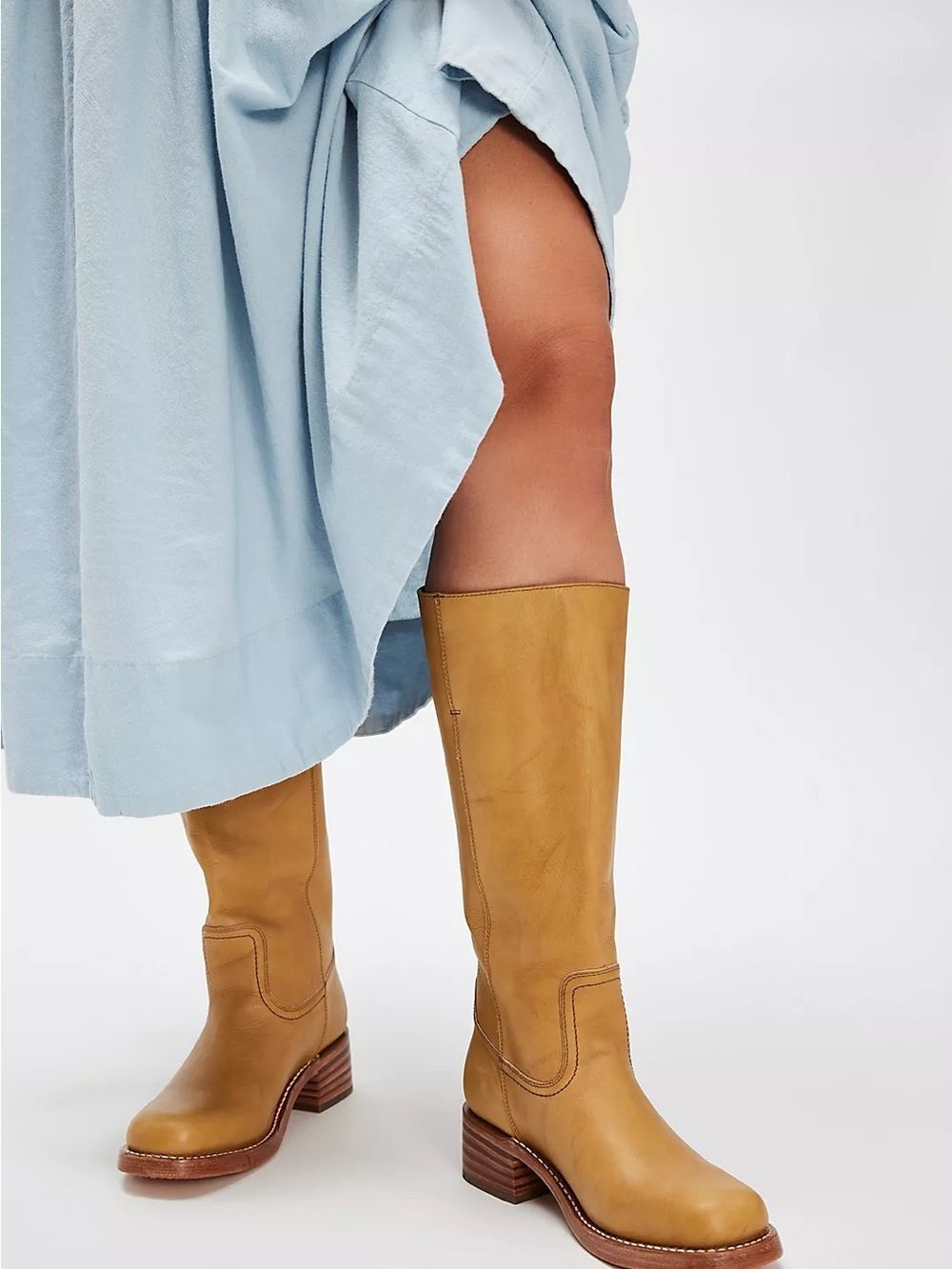 Frye Campus Boots in Banana Wide Calf 14L - Picture 13 of 16